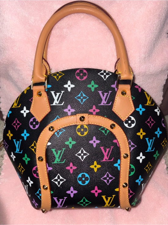 Handbags - Multicolor Monogram Leather Satchel - Designer Style